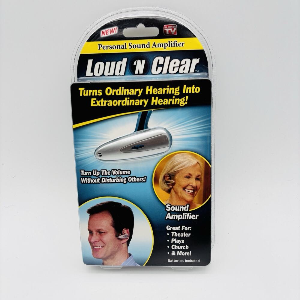 Loud N Clear Personal Sound Amplifier Ear Piece New Sealed As Seen On TV - NEW